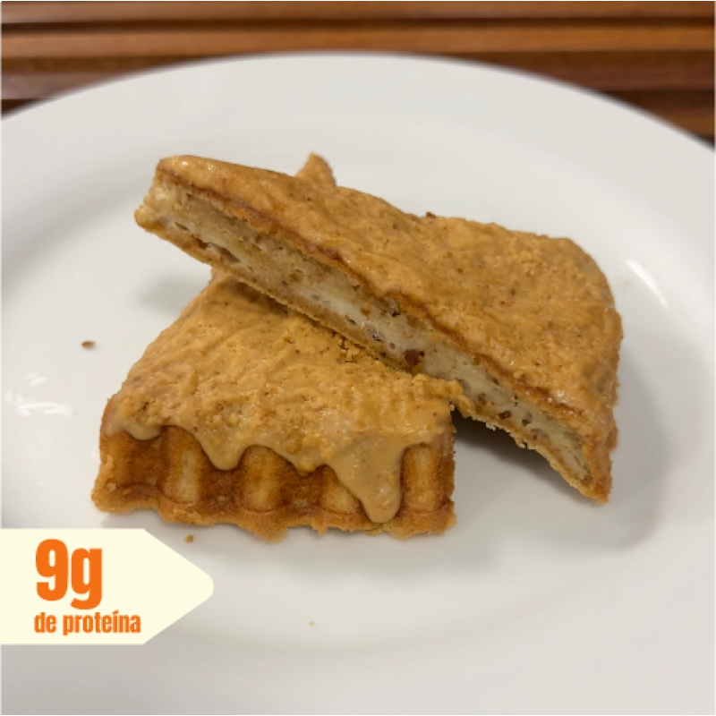 bolo proteico de paçoca