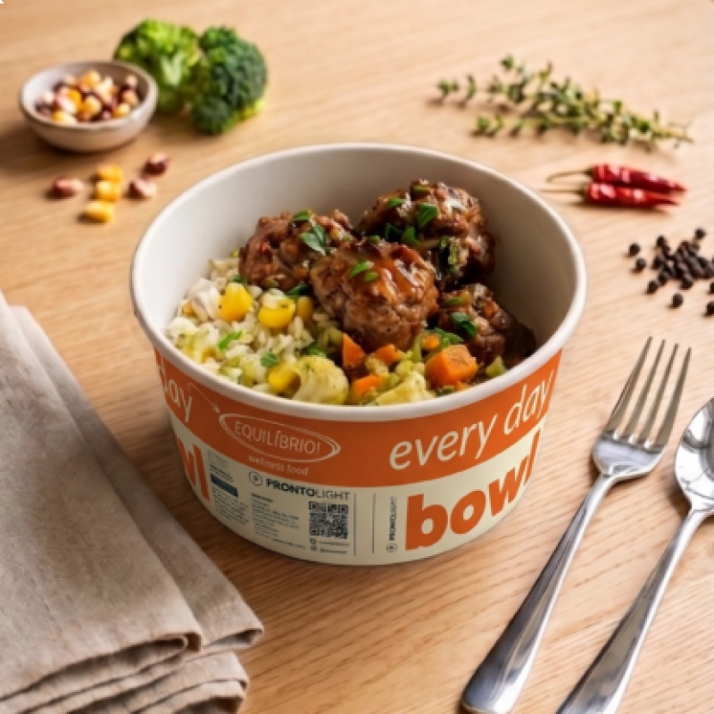 every day Bowl- Almôndegas Caseiras com Arroz e Legumes