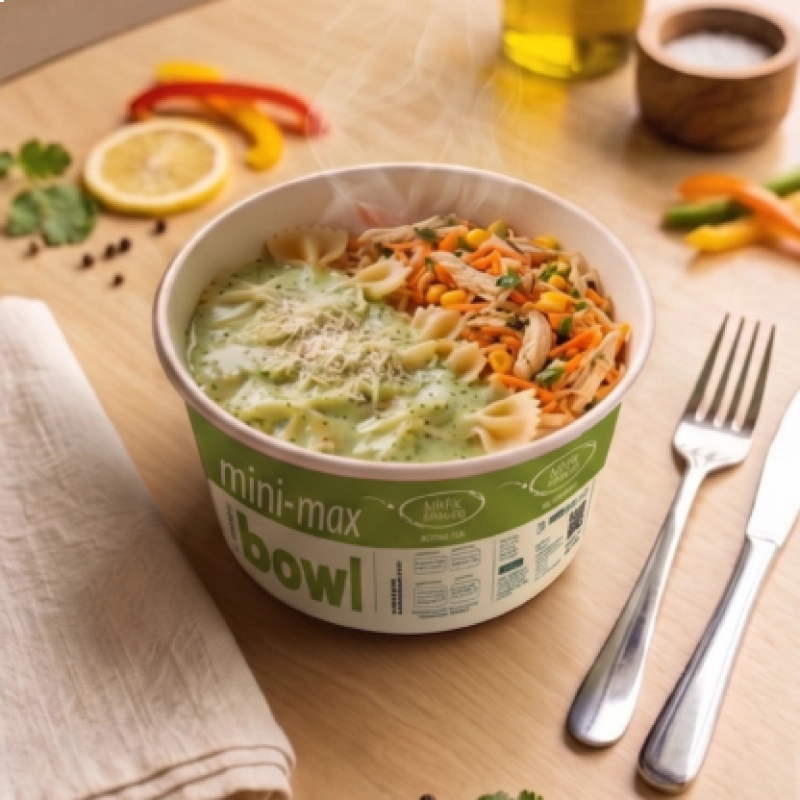 mini max Bowl - Farfalle Cremoso com Frango Desfiado